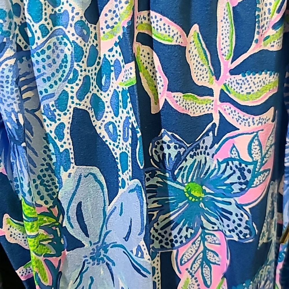 Lilly Pulitzer Merrick Jumpsuit Macaw Blue Tall Me About It - Small NWT - Picture 10 of 10
